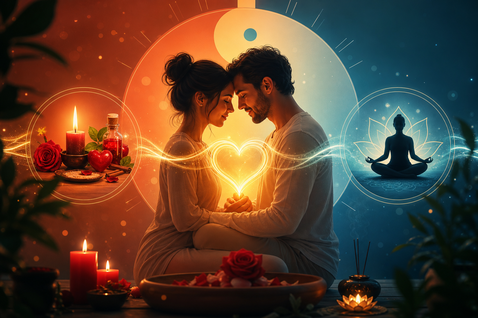 Como combinar simpatia tradicional com meditação para reconexão do casal