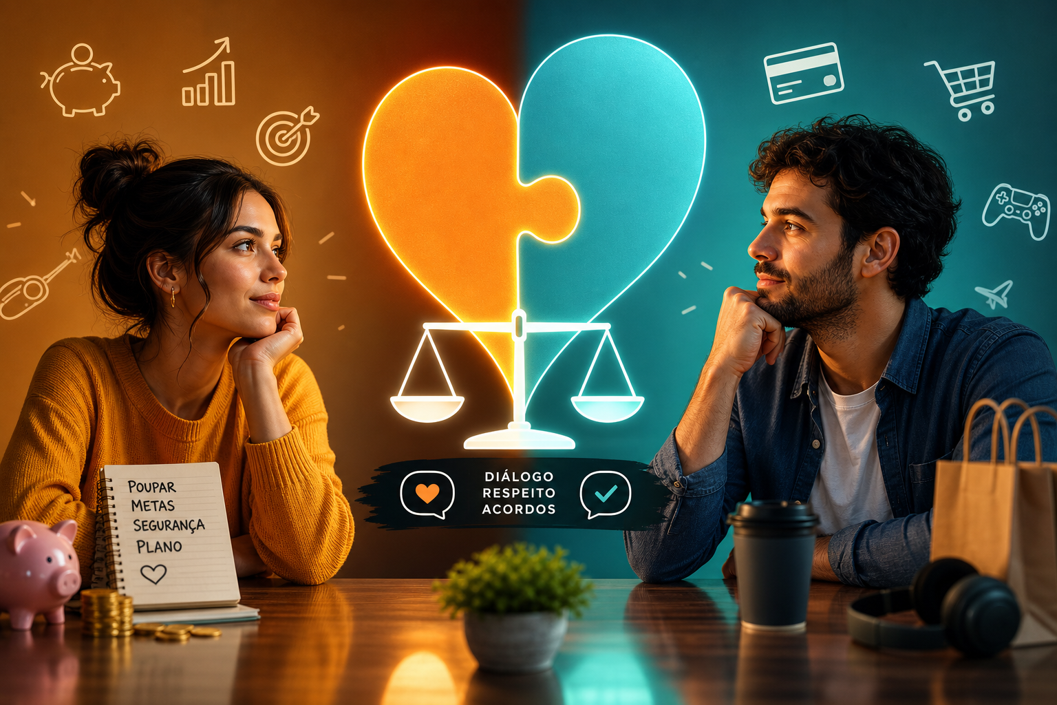 Como lidar com diferenças de educação financeira entre parceiros no namoro