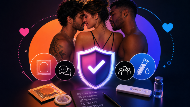 Como manter a vida sexual segura com parceiros externos em relacionamento aberto