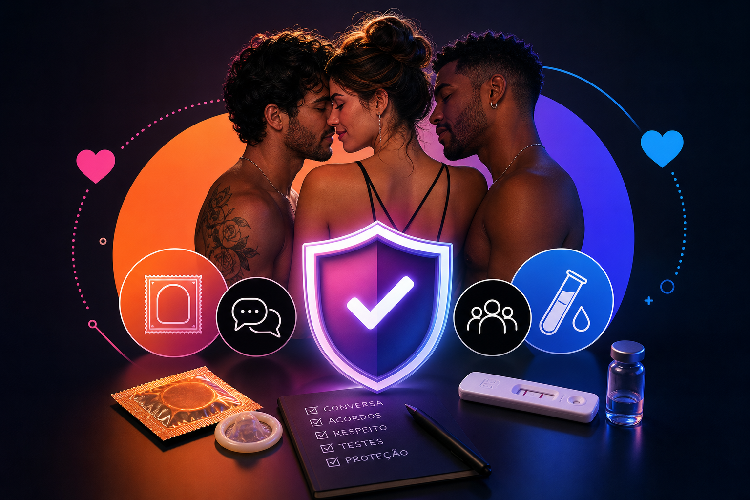 Como manter a vida sexual segura com parceiros externos em relacionamento aberto