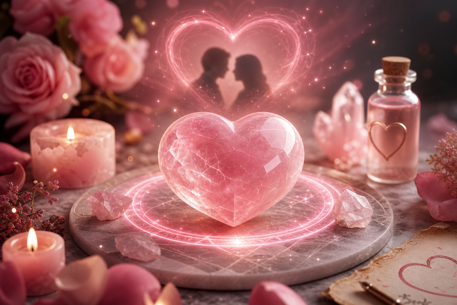 Como potencializar simpatia de amor com cristal quartzo rosa: guia de rituais e dicas